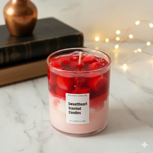 Extra Sweetheart Flame Redhurt – Romantic Gift Candle | Handcrafted Soy Wax for Special Moments