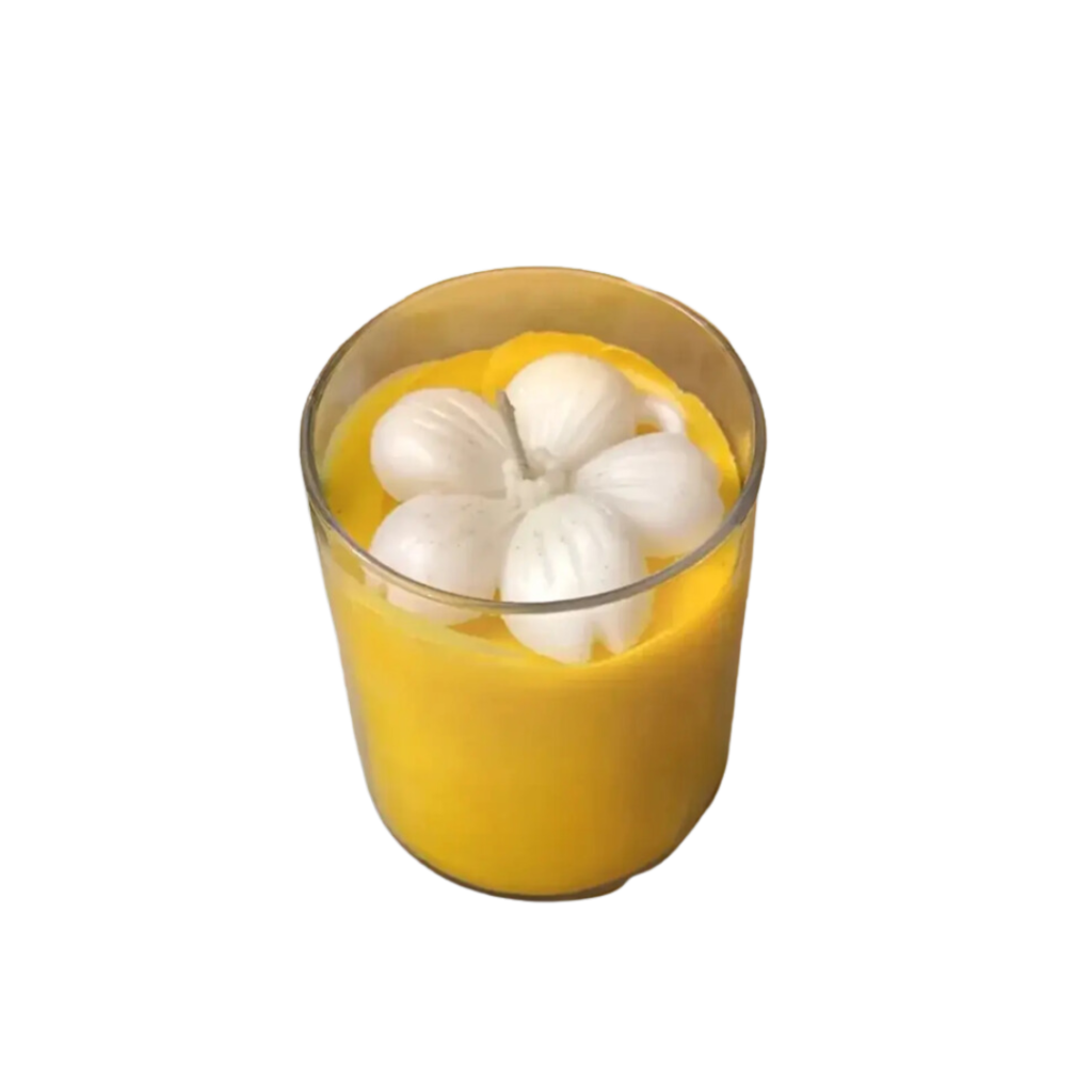 Yellow & White Flowers Candle